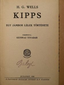 H. G. Wells - Kipps [antikvár]