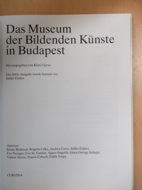 Barkóczi István - Das Museum der Bildenden Künste in Budapest [antikvár]