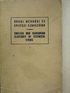 Gyengő Tibor - Angol mérnöki és épitészi szakszótár [antikvár]