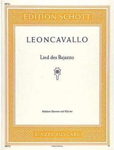 LEONCAVALLO - LIED DES BAJAZZO FÜR MITTLERE STIMME UND KLAVIER