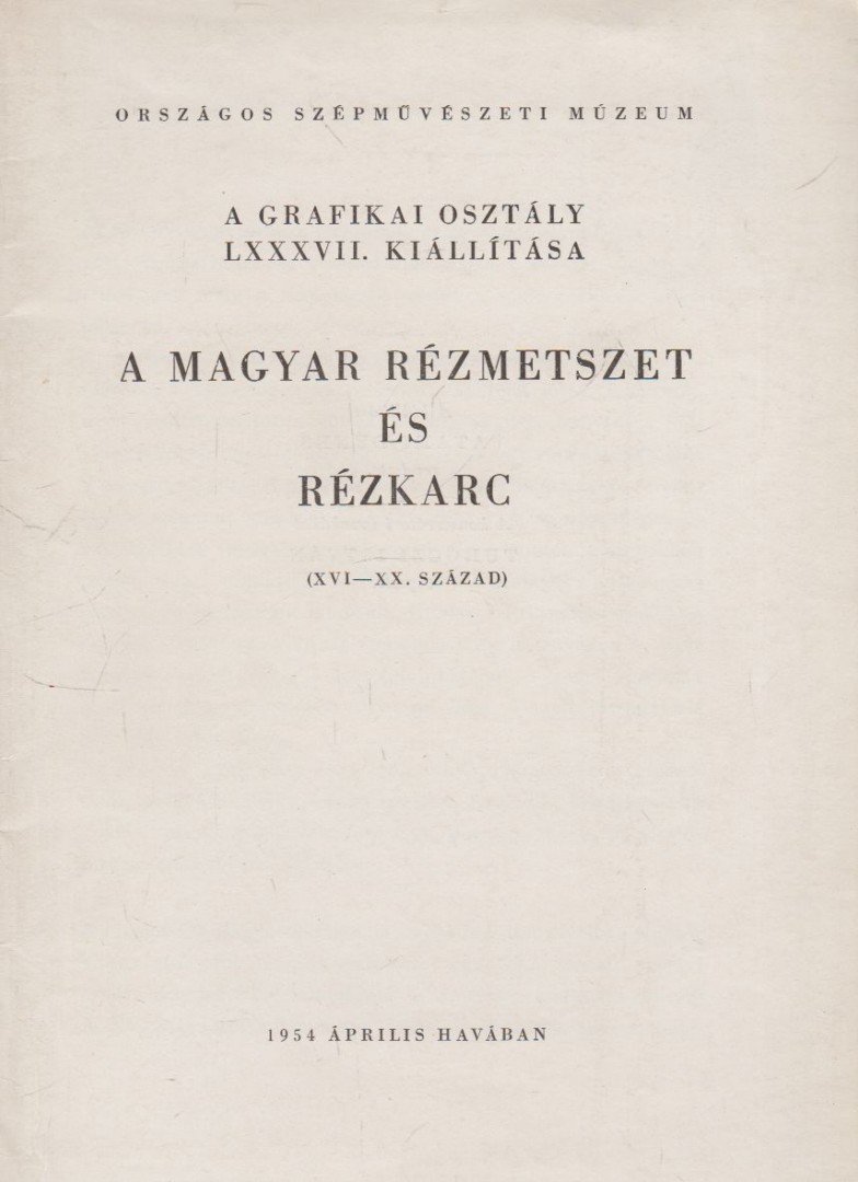 Pataki Dénes - A magyar rézmetszet és rézkarc [antikvár]