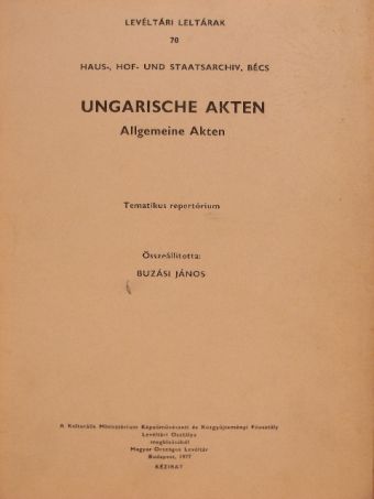 Ungarische Akten [antikvár]