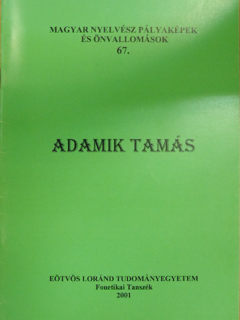 Adamik Tamás [antikvár]