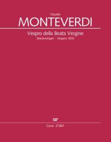 MONTEVERDI. - VESPRO DELLA BEATA VERGINE. MARIENVESPER. VESPERS 1610 SV 206 (HERAUSG. UWE WOLF)