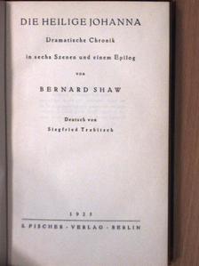 Bernard Shaw - Die Heilige Johanna [antikvár]