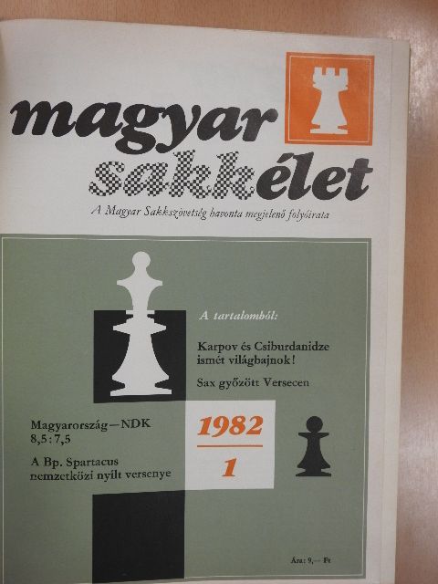 Magyar Sakkélet 1982-1983. január-december [antikvár]