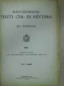 Magyarország tiszti cím- és névtára 1937. [antikvár]