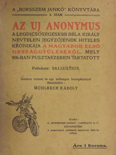 Sallustius - Az uj Anonymus [antikvár]