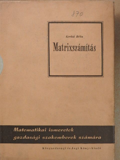 Krekó Béla - Mátrixszámítás [antikvár]
