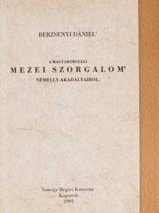 Berzsenyi Dániel - A magyarországi mezei szorgalom' némelly akadályairol [antikvár]