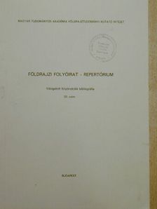Földrajzi folyóirat - Repertórium [antikvár]
