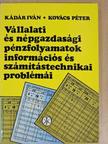 Kádár Iván - Vállalati és népgazdasági pénzfolyamatok információs és számítástechnikai problémái [antikvár]