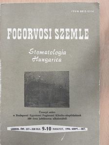 Dr. Bánóczy J. - Fogorvosi Szemle 1990. szeptember-október [antikvár]