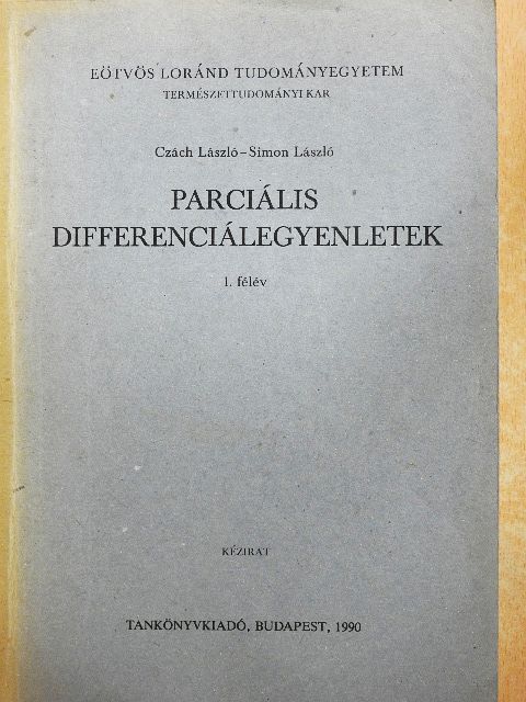 Czách László - Parciális differenciálegyenletek [antikvár]