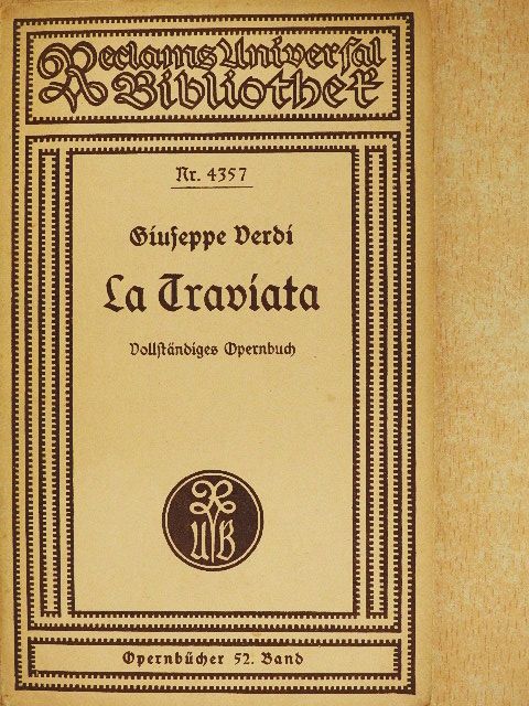 Francesco Maria Piave - La Traviata (gótbetűs) [antikvár]