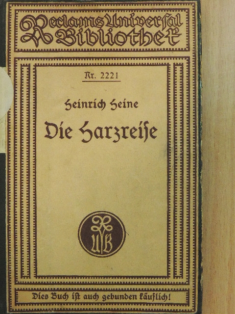 Heinrich Heine - Die Harzreise (gótbetűs) [antikvár]