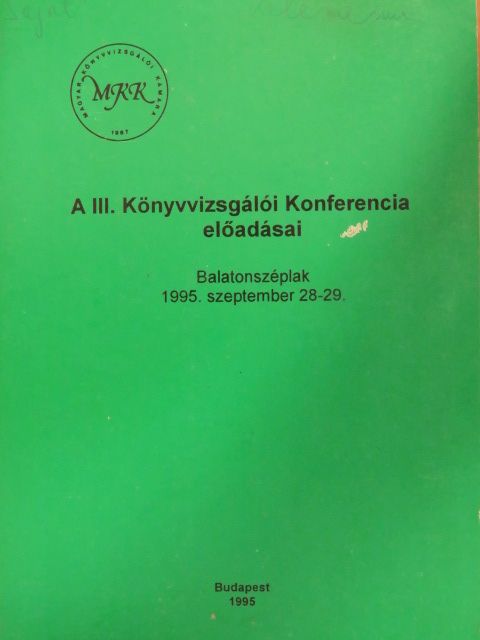 Dr. Baricz Rezső - A III. Könyvvizsgálói Konferencia előadásai [antikvár]