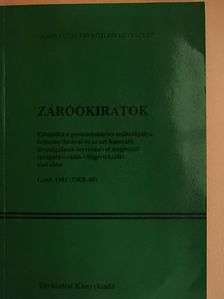 Záróokiratok [antikvár]