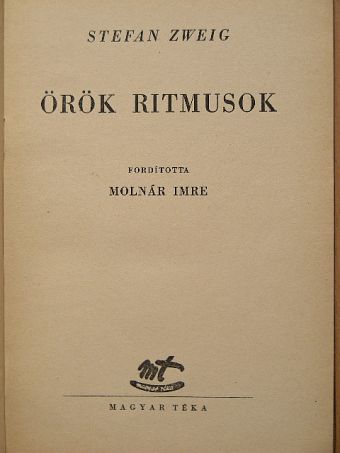Stefan Zweig - Örök ritmusok [antikvár]