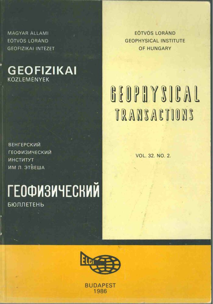 Sz. Kilényi Éva - Geofizikai közlemények vol. 32. no. 2 [antikvár]
