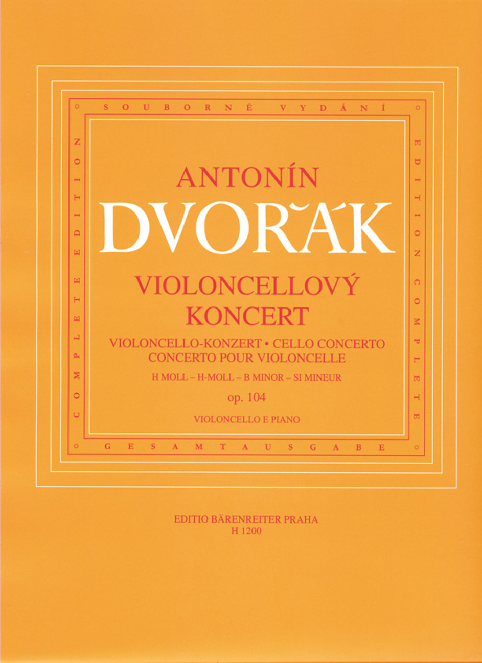DVORAK - VIOLONCELLO-KONZERT h-MOLL OP.104 KLAVIERAUSZUG KRITISCHE AUSGABE