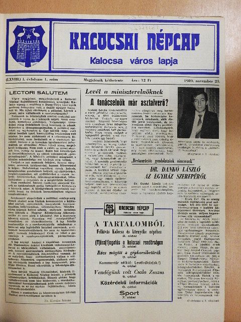 Benke Ferenc - Kalocsai néplap 1989. november-december/1990. január-december [antikvár]
