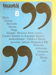 Aczél Géza - Tiszatáj 1979. augusztus [antikvár]