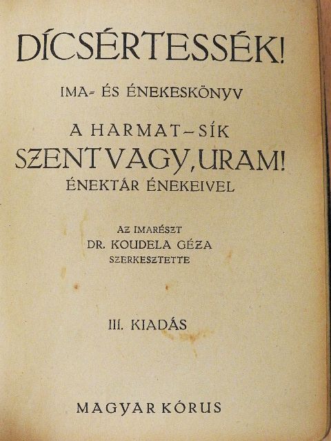 Dícsértessék! [antikvár]