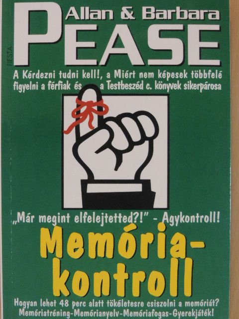 Allan Pease - Memóriakontroll [antikvár]