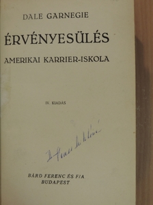Dale Carnegie - Érvényesülés [antikvár]
