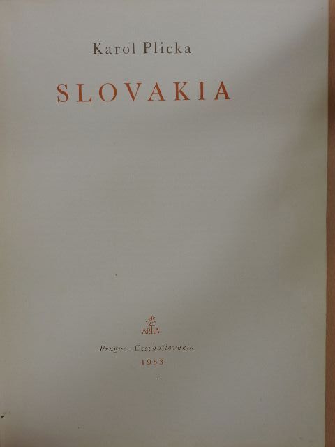 Karol Plicka - Slovakia [antikvár]