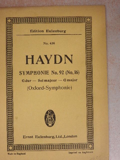 Joseph Haydn - Symphonie No. 92 [antikvár]
