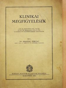 Dr. Herzog Ferenc - Klinikai megfigyelések [antikvár]
