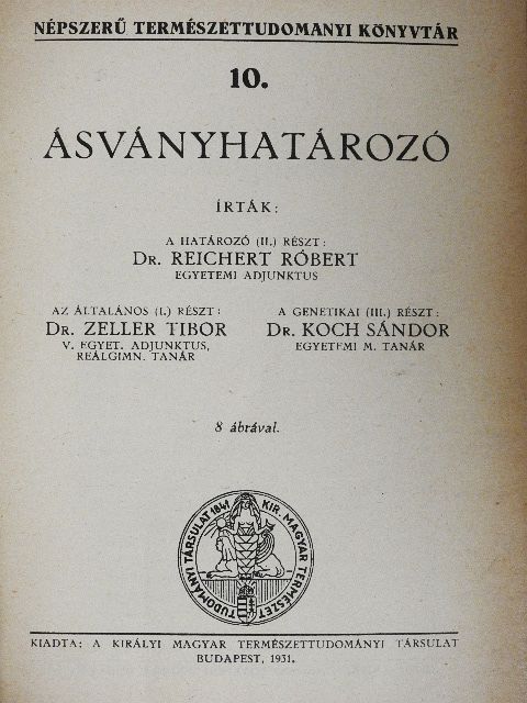 Dr. Koch Sándor - Ásványhatározó [antikvár]