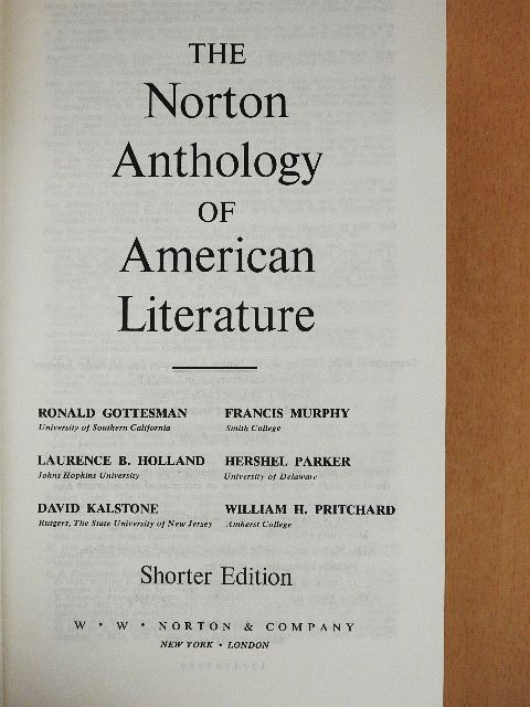 The Norton Anthology of American Literature [antikvár]