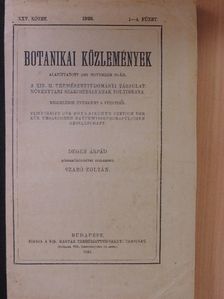 Fóriss F. - Botanikai közlemények 1928/1-4. [antikvár]