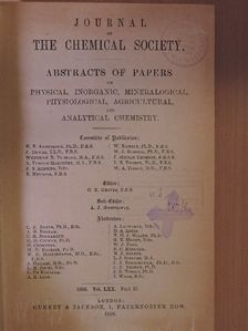 A. C. Chapman - Journal of the Chemical Society 1896/II. [antikvár]