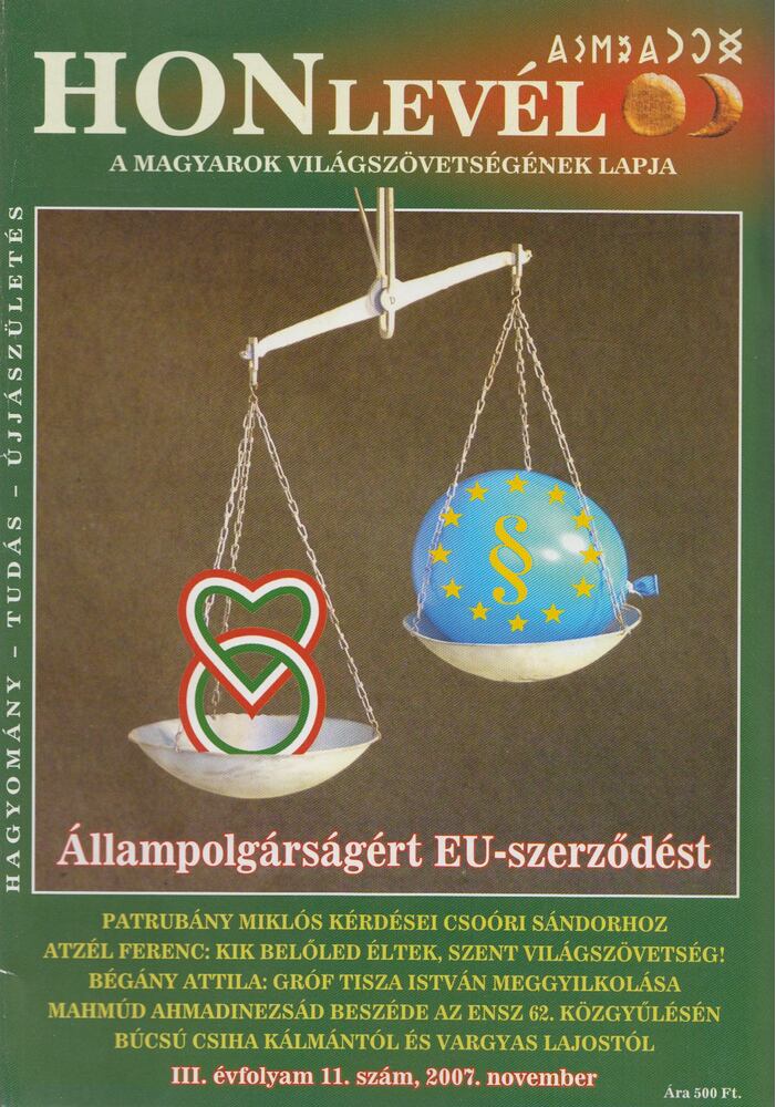 Pápai Szabó György - Honlevél 2007. november [antikvár]