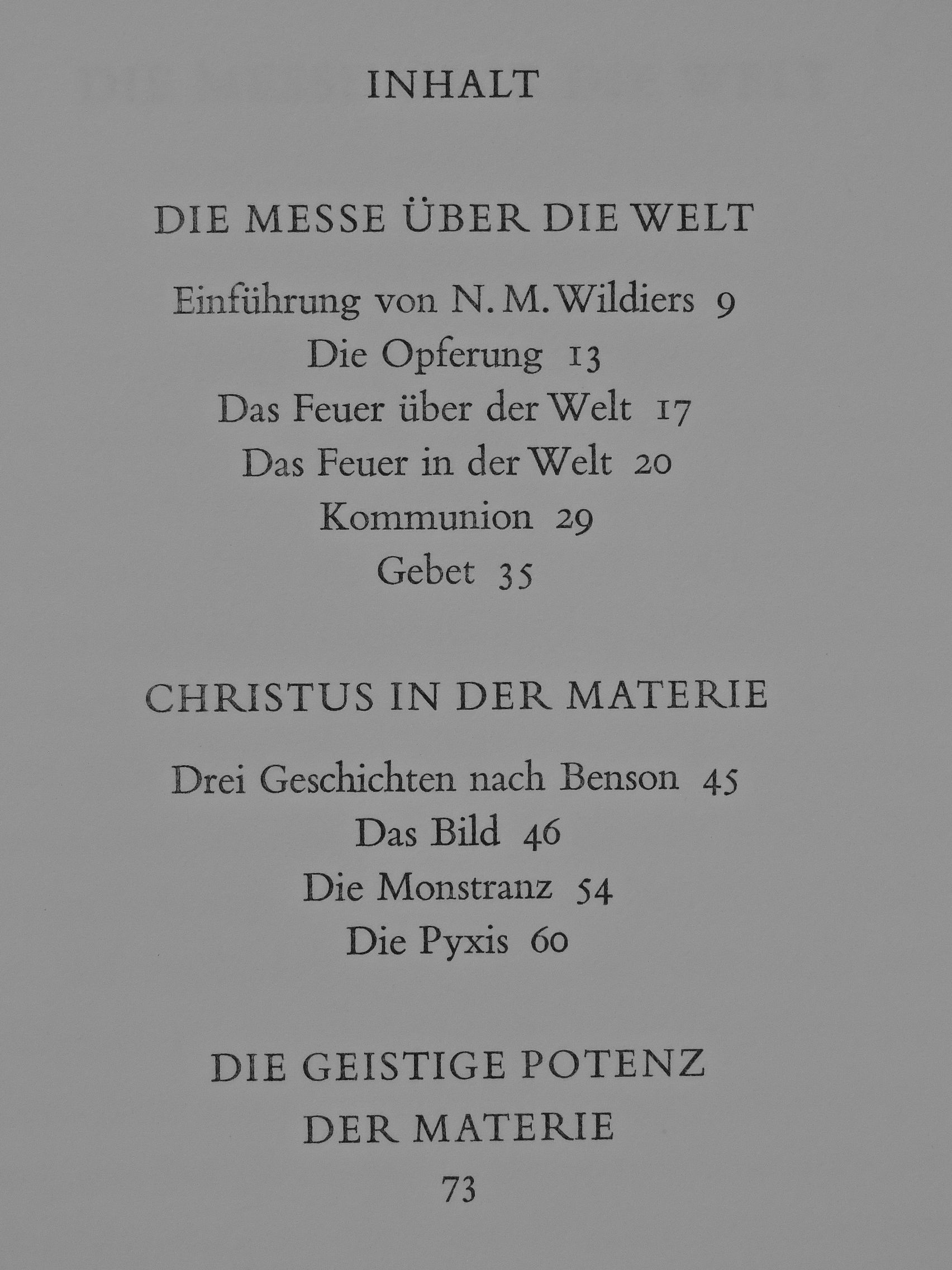 Pierre Teilhard de Chardin - Lobgesang des Alls [antikvár]