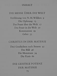 Pierre Teilhard de Chardin - Lobgesang des Alls [antikvár]