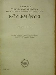 Botka Ferenc - A Magyar Tudományos Akadémia Nyelv- és Irodalomtudományi Osztályának közleményei XVI. 1-4. [antikvár]