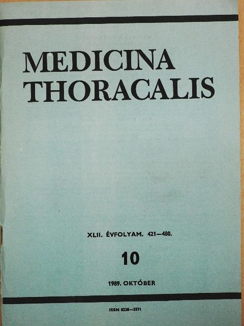 Csiszér Eszter - Medicina Thoracalis 1989. október [antikvár]