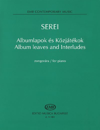 SEREI ZSOLT - ALBUMLAPOK ÉS KÖZJÁTÉKOK ZONGORÁRA