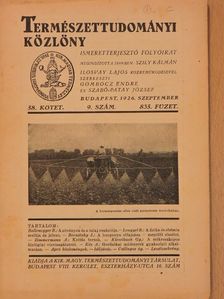 Ballenegger R. - Természettudományi Közlöny 1926. szeptember [antikvár]