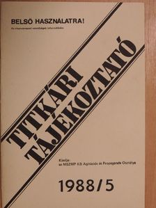 Titkári tájékoztató 1988/5. [antikvár]