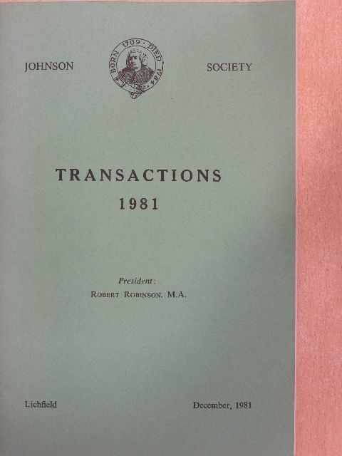 Benedikt S. Benedikz - Transactions 1981 [antikvár]