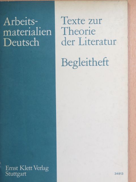 Dr. Dietrich Steinbach - Texte zur Theorie der Literatur [antikvár]
