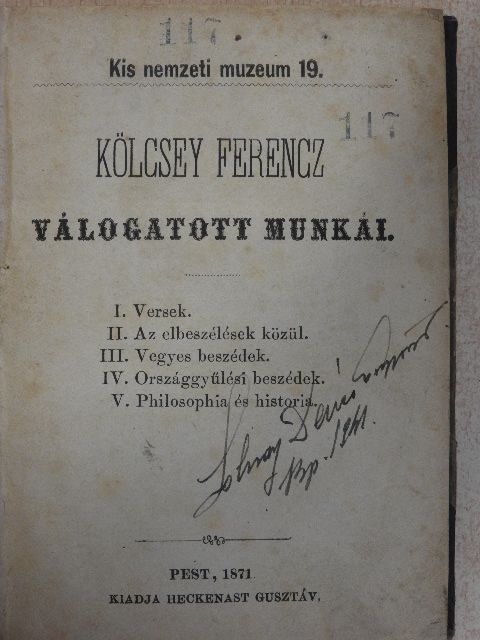 Kölcsey Ferencz - Kölcsey Ferencz válogatott munkái [antikvár]