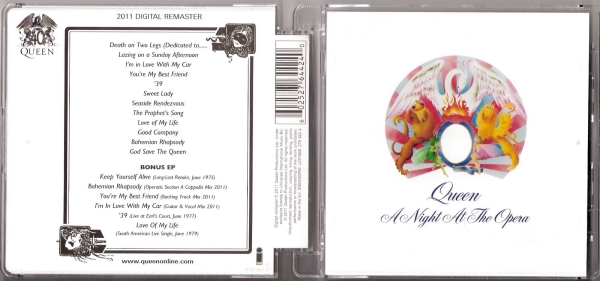 Queen - A NIGHT AT THE OPERA CD 2011 DIGITAL REMASTERED