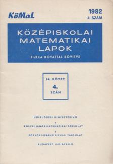 Fried Ervinné - Középiskolai matematikai lapok 1982/4. szám [antikvár]